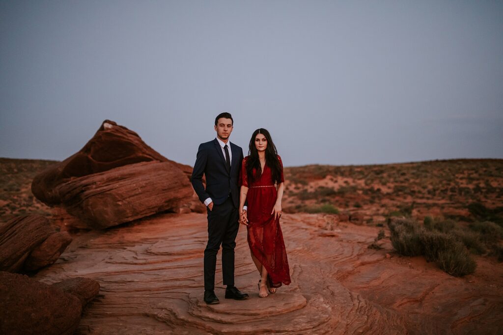 Arizona desert engagement session