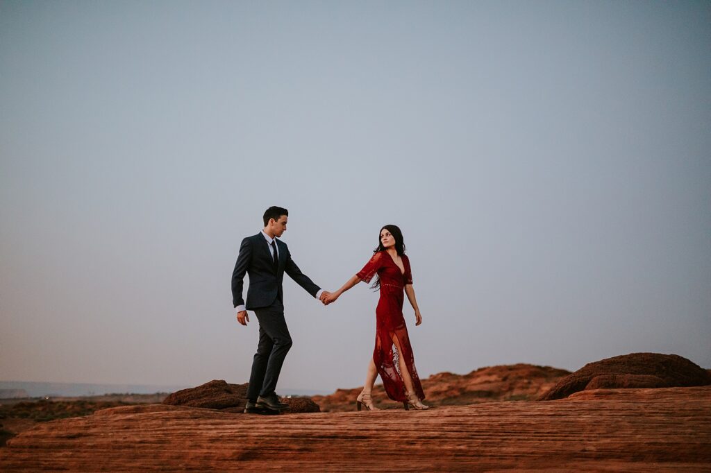 Arizona desert engagement session